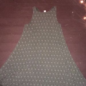 Green size small tank dress with white dot design.